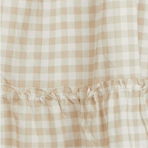 Charlie Holiday Lottie Maxi Tiered Gingham Dress Size 4 Cotton and Linen - Picture 3 of 12
